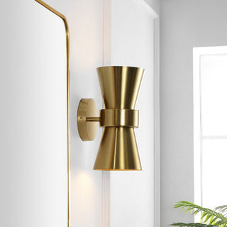 Safavieh Bynner 2Lt 7.25" Wall Sconce, Brass