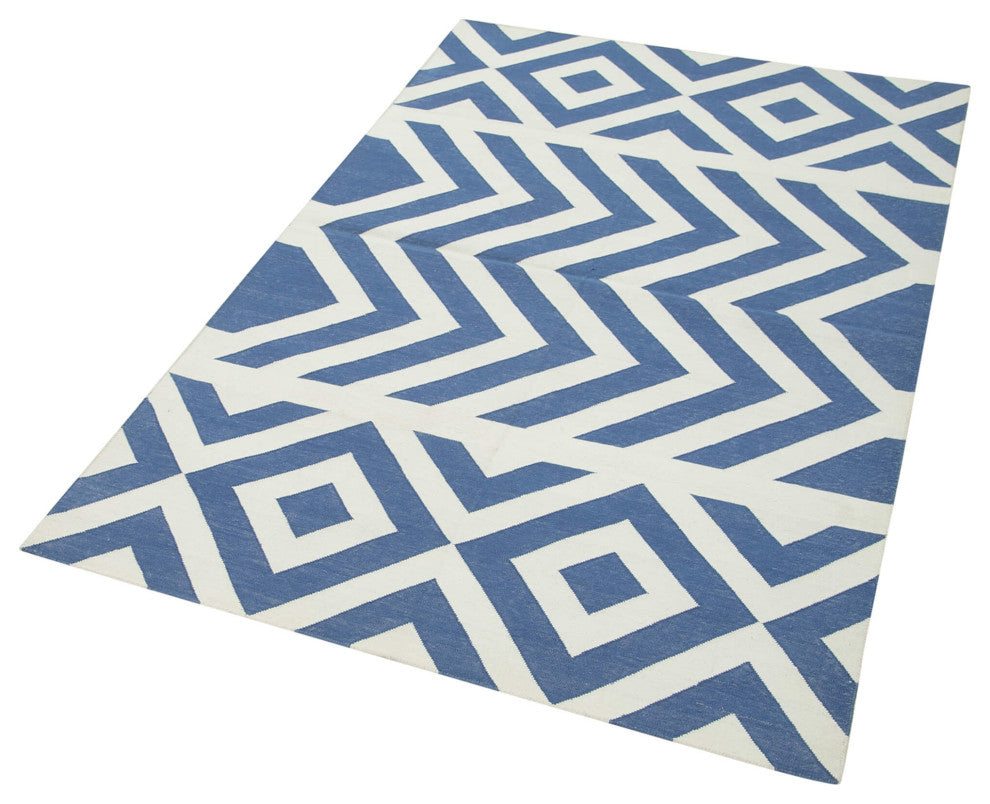 Rug N Carpet - Handmade Wool 3' 7'' x 5' 5'' Flatweave Dhurrie Kilim Rug
