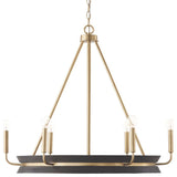 Capital Lighting 447361 Finn 6 Light 31"W Ring Chandelier - Black Stain / Matte