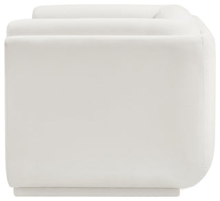 Kimora Linen Textured Fabric Upholstered Chair, Cream