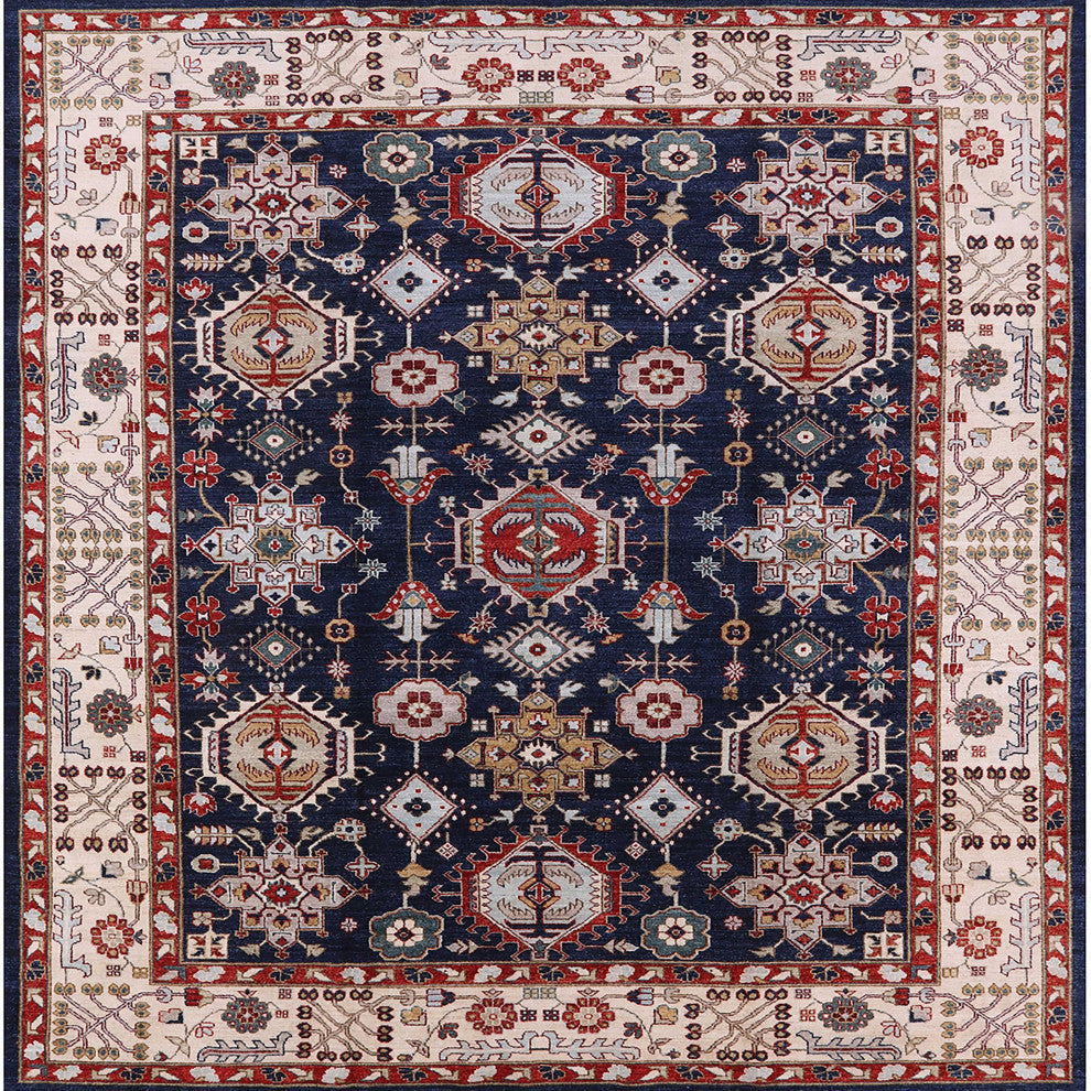 Ahgly Company Indoor Square Mid-Century Modern Area Rugs, 4' Square
