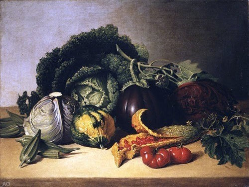 James Peale Still Life: Balsam Apple and Vegetables Gallery Wrapped Canvas Print