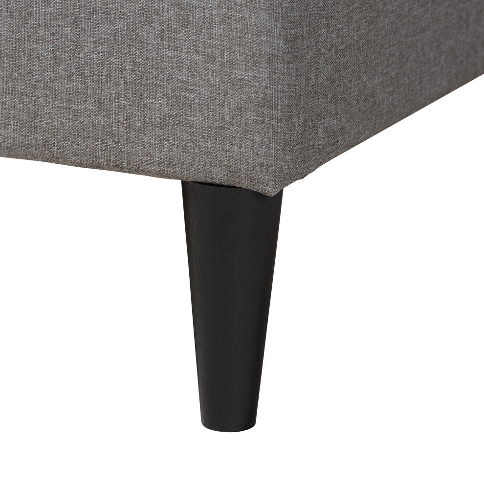 Bailee Fabric Platform Bed, Grey, Full