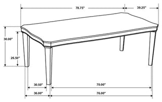 Ronnie Starburst Dining Table Nutmeg and Rustic Cream