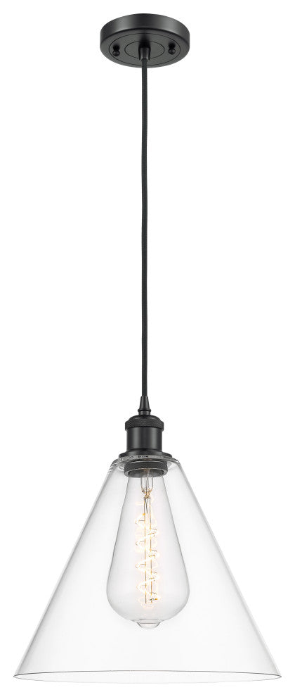 INNOVATIONS LIGHTING 516-1P-BK-GBC-122-LED Ballston Cone Mini Pendant