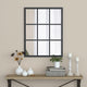 Trion Black Framed Window pane mirror