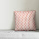 Tiny Hearts Pattern, Red and Pink Outdoor Throw Pillow, 16"x16"