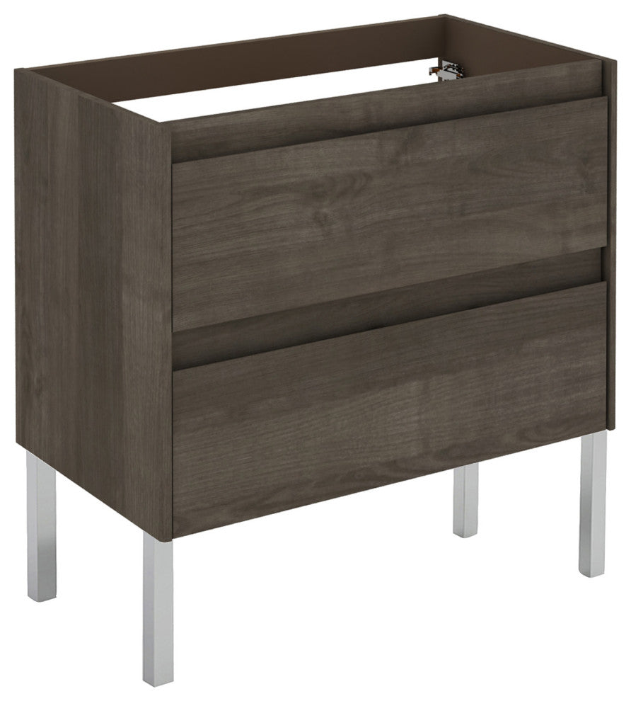 WS Bath Collections Ambra 80F Base Ambra 31" Single - Gloss Anthracite