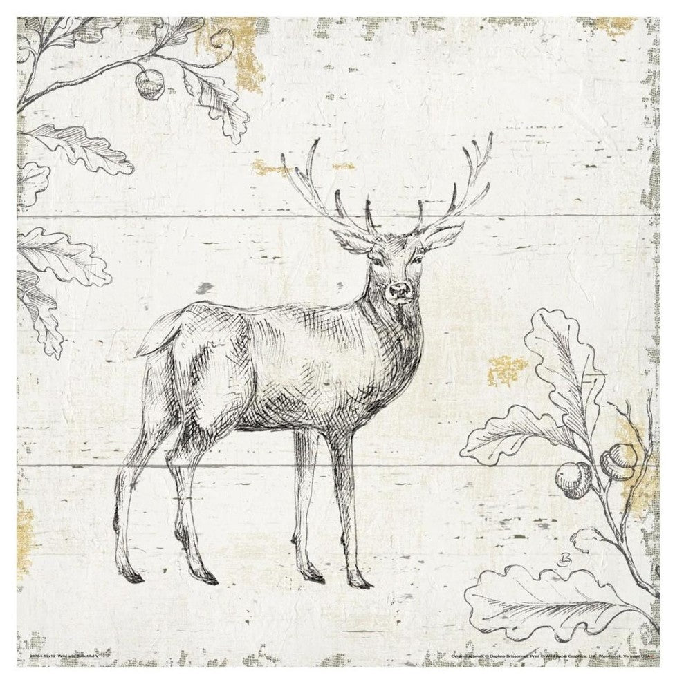 "Wild and Beautiful V" Digital Paper Print by Daphne Brissonnet, 26"x26"