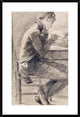 "Portrait of An Artist Sketching" Framed Print by John Constable, 26"x38"