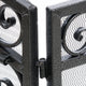 GDF Studio Mariella Floral Iron Fireplace Screen, Silver Finish