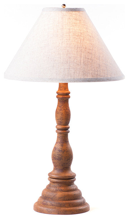 Irvin's Country Tinware Davenport Lamp in Hartford Mustard with Shade
