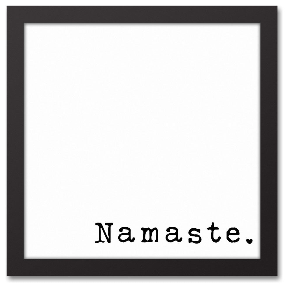 Namaste Black Framed Canvas, 12x12