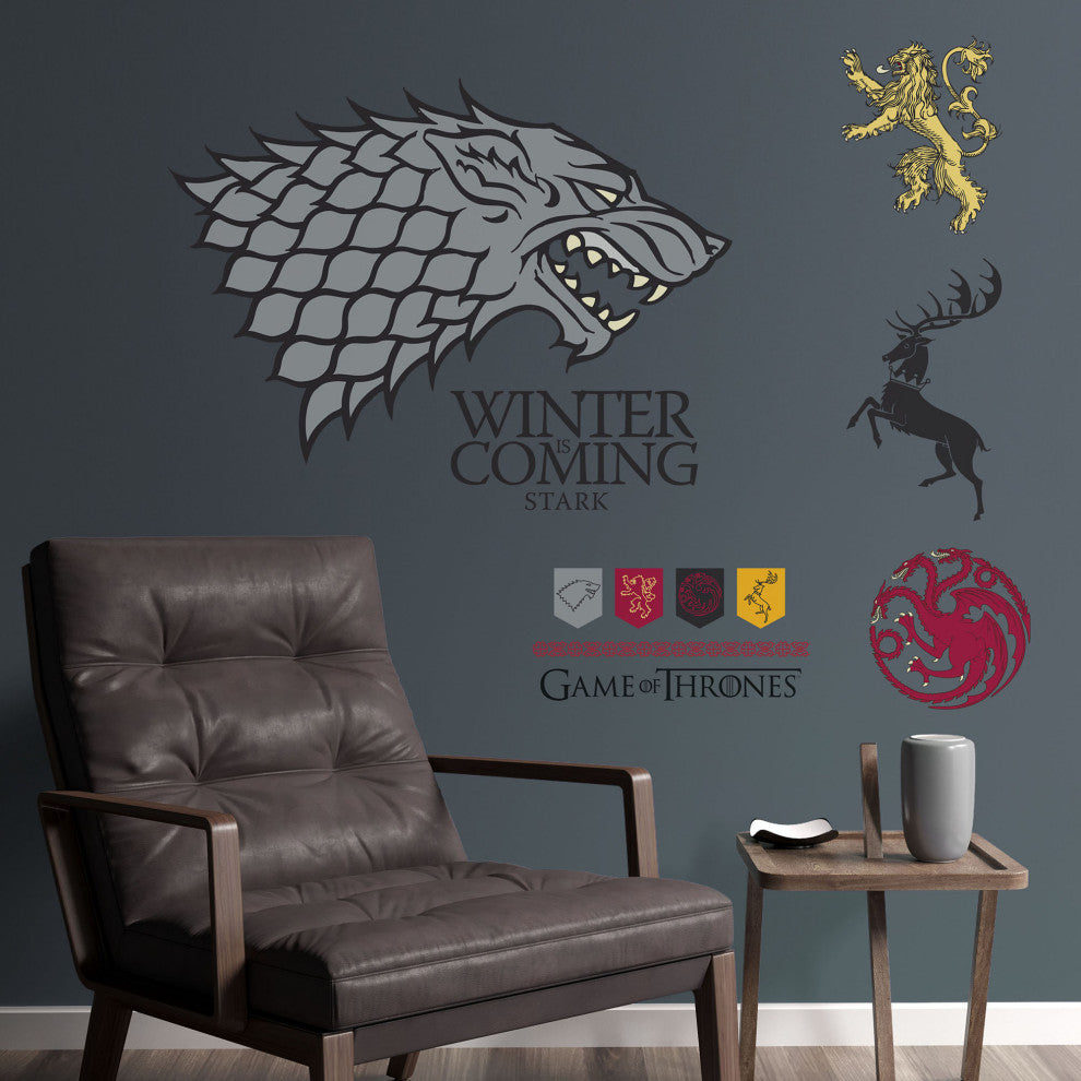 Game Of Thrones Winter Is Coming Stark Giant Peel and Stick Wall Decals