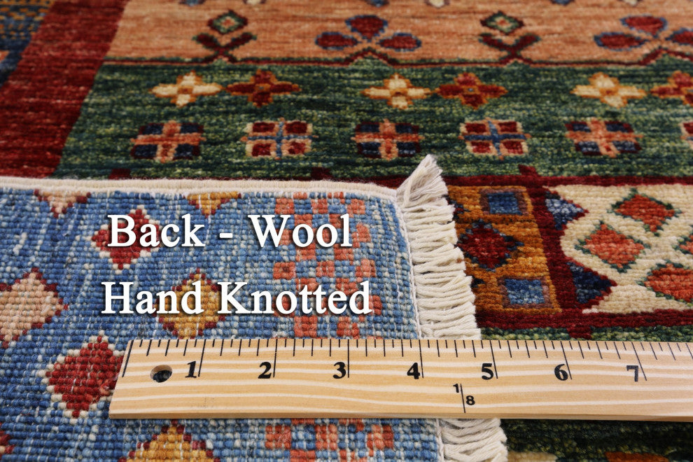 4' 3" X 6' 1" Tribal Persian Gabbeh Wool Rug Q4881