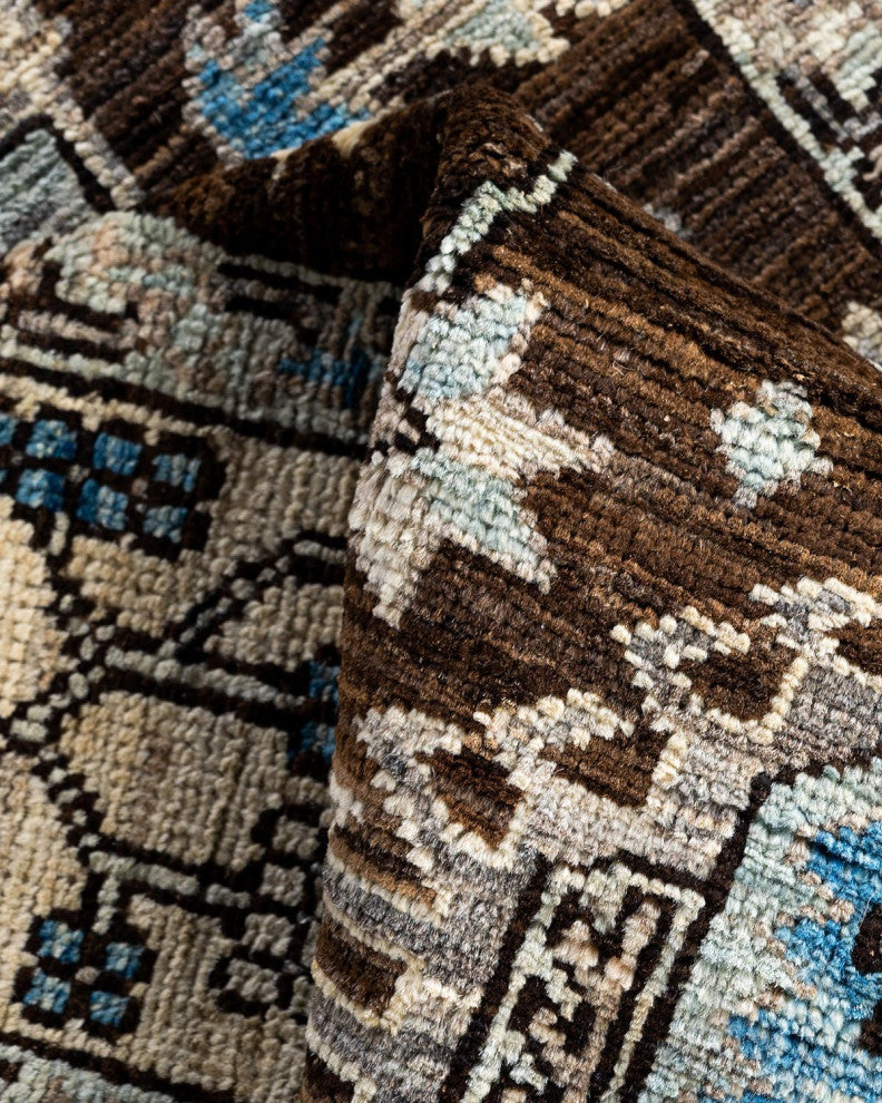Serapi One-of-a-Kind Hand-Knotted Runner Rug Brown, 2' 9" x 9' 9"