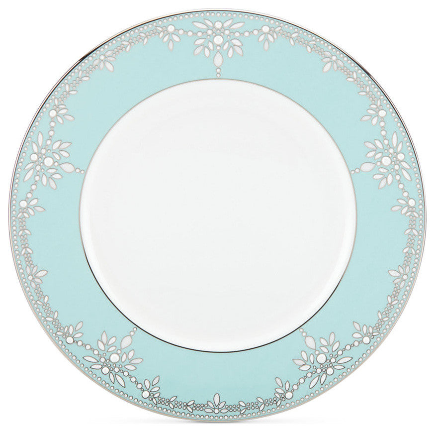 Marchesa Empire Pearl Turquoise Dinner Plates, Set of 4