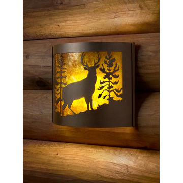 Whitetail Decorative Sconce, Facing Right, 14"