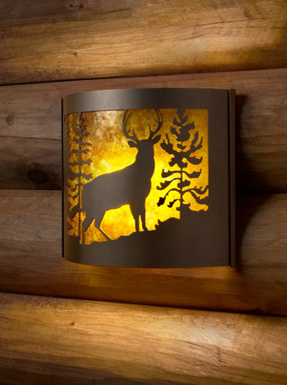 Whitetail Decorative Sconce, Facing Right, 14"