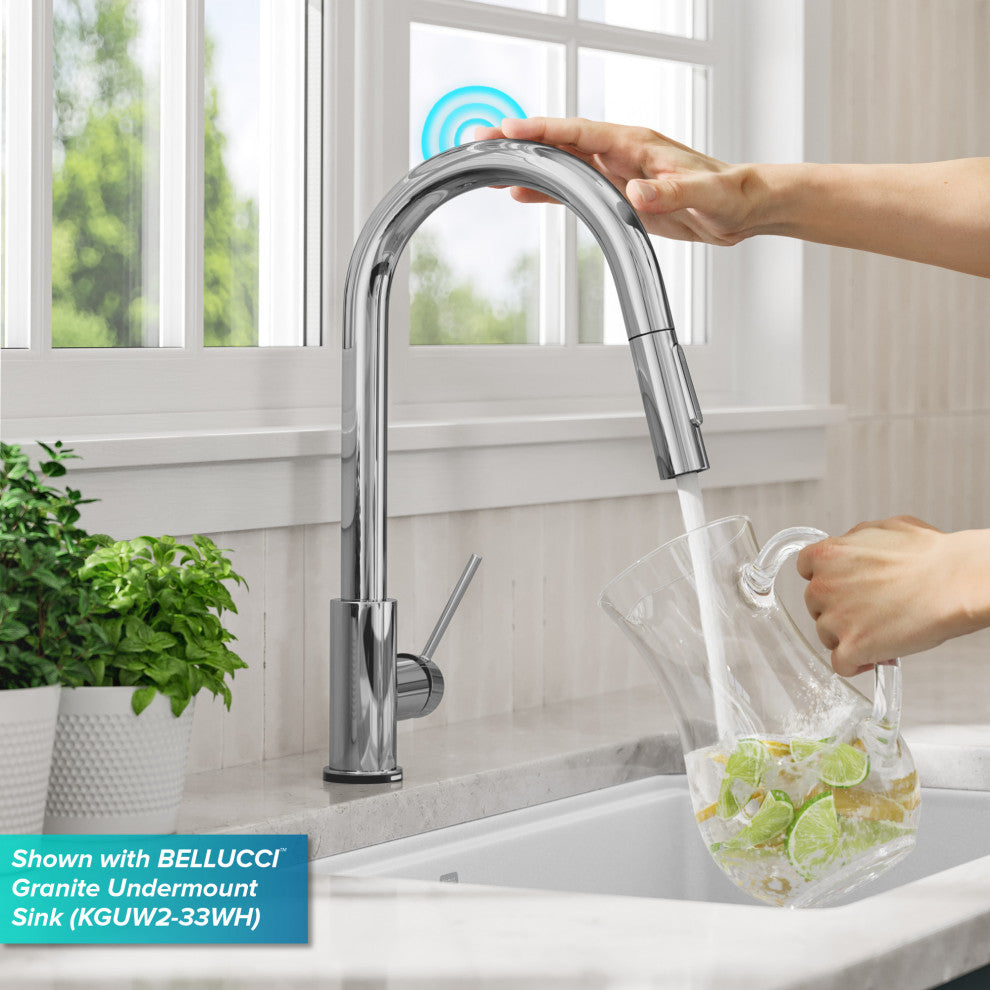 Oletto Pull-Down 1-Hole Kitchen Faucet, Chrome, Model Ktf-3104ch
