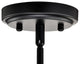 Daley 1-Light Matte Black Mini Pendant With Clear Glass and White Glass Shades