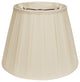 11" Ivory Slanted Crimped Box Shantung Lampshade