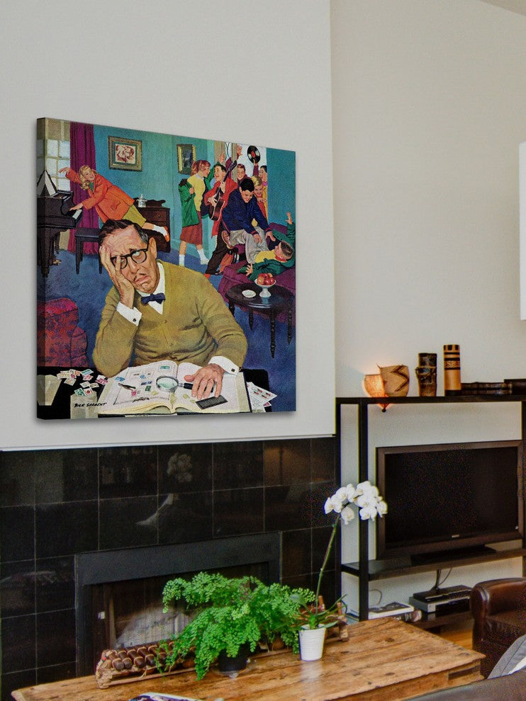 "No Quiet for Daddyo" Painting Print on Canvas by Richard Sargent