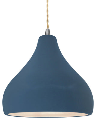 Radiance Medium Droplet 1-Pendant, Midnight Sky/Matte White/Brushed Nickel, Bulb