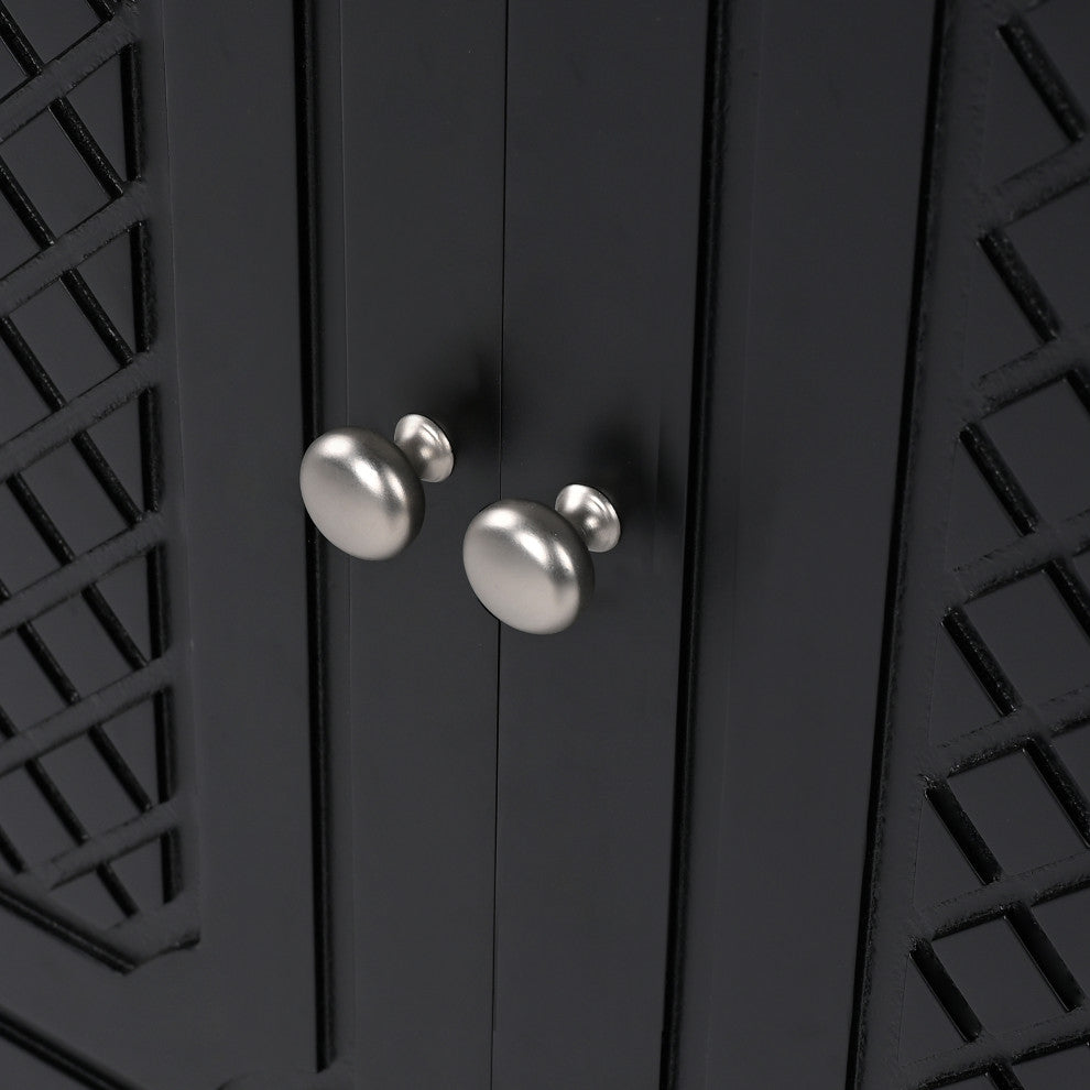 GDF Studio 30" Vintage Vanity With Sink, Adjustable Shelf & One Drawer, Black