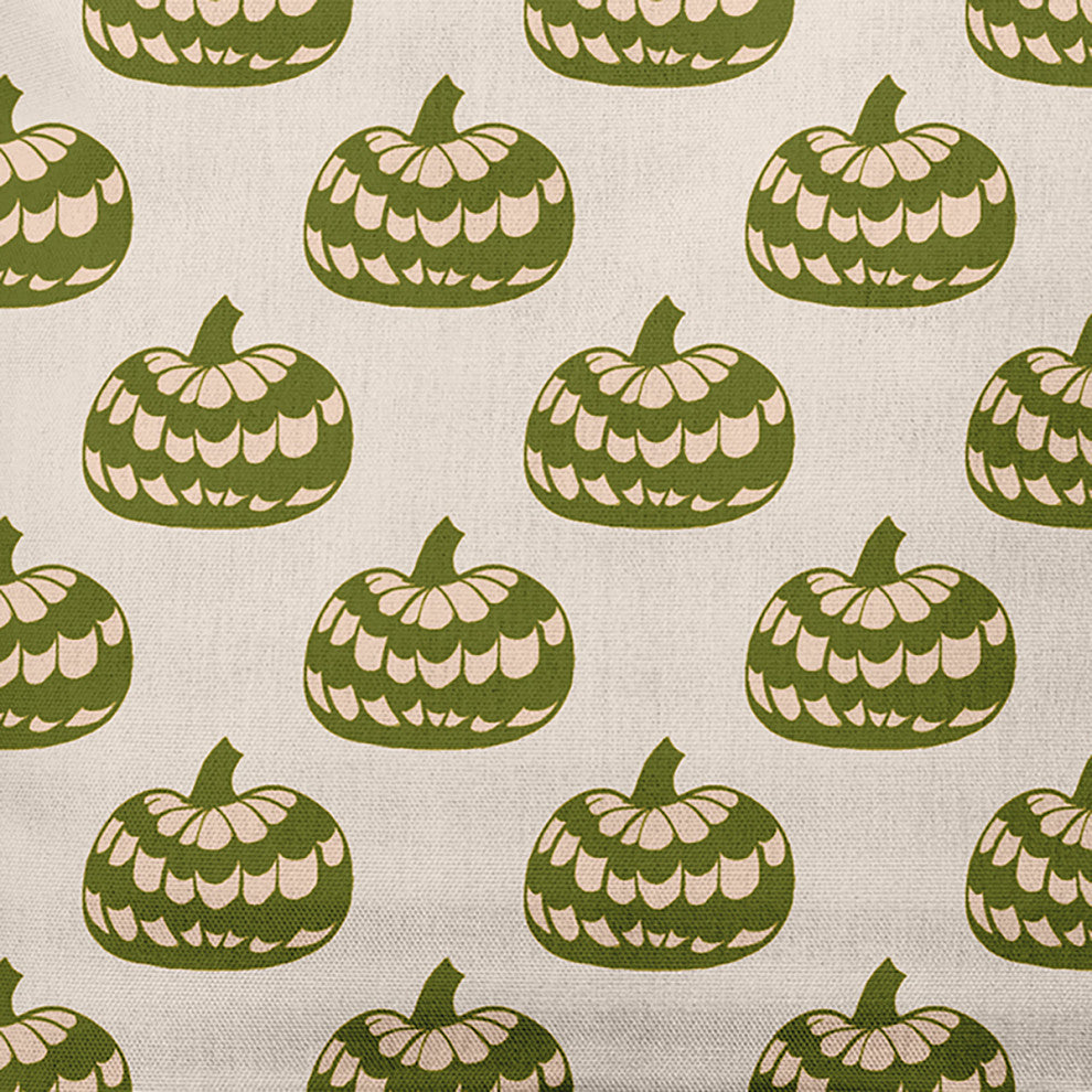 16" x 16" Patterned Pumpkins Decorative Throw Pillow, Olive