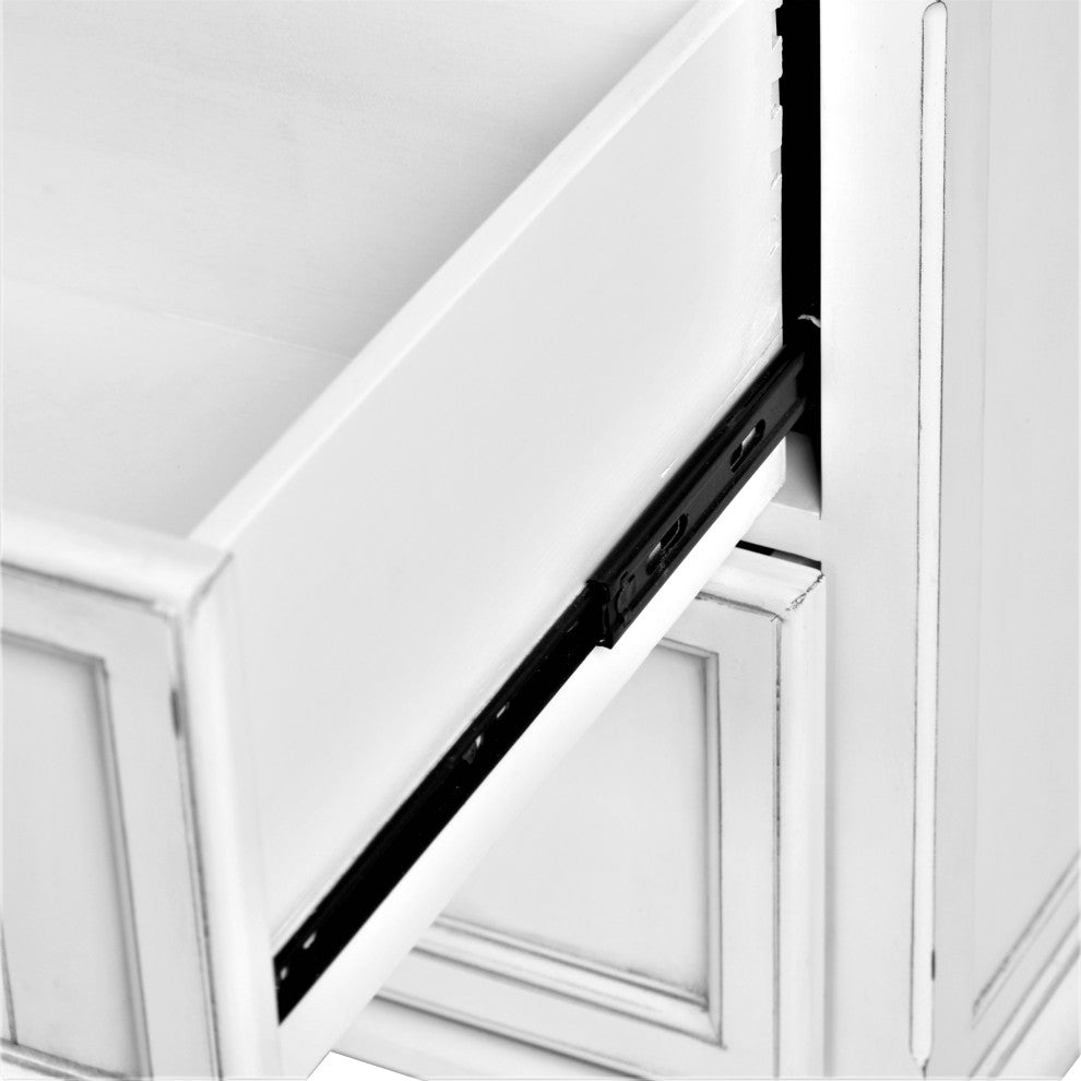 Monaco 2-Drawer Nightstand, White
