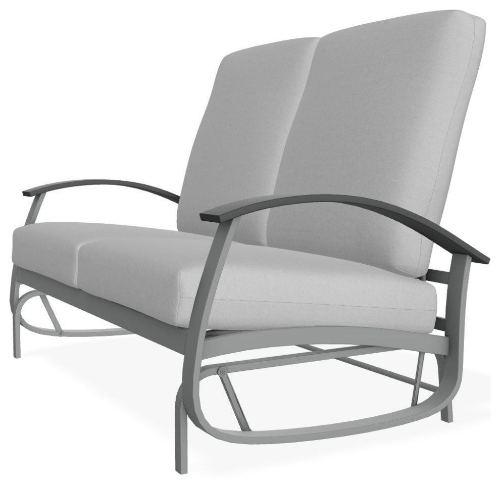 Belle Isle Cushion Deep Seating 2-Seat Glider, Dazzle/Graphite