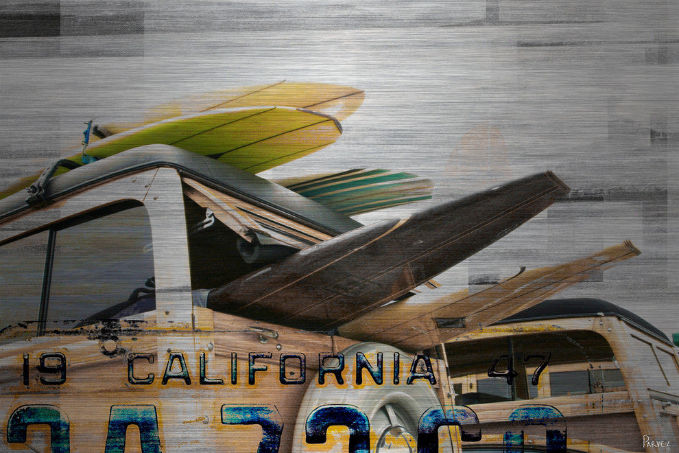 "Cali Day" UV Ink Print on Brushed  Aluminum, 45"x30"