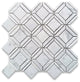 Carrara White Marble 2" Square Ventura Carlyle Geometry Tile Polished, 1 sheet