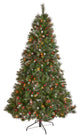 9' Mixed Spruce Artificial Christmas Tree, Pre-Lit Multi-Colored