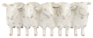 Resin Sheep Planter, Cream