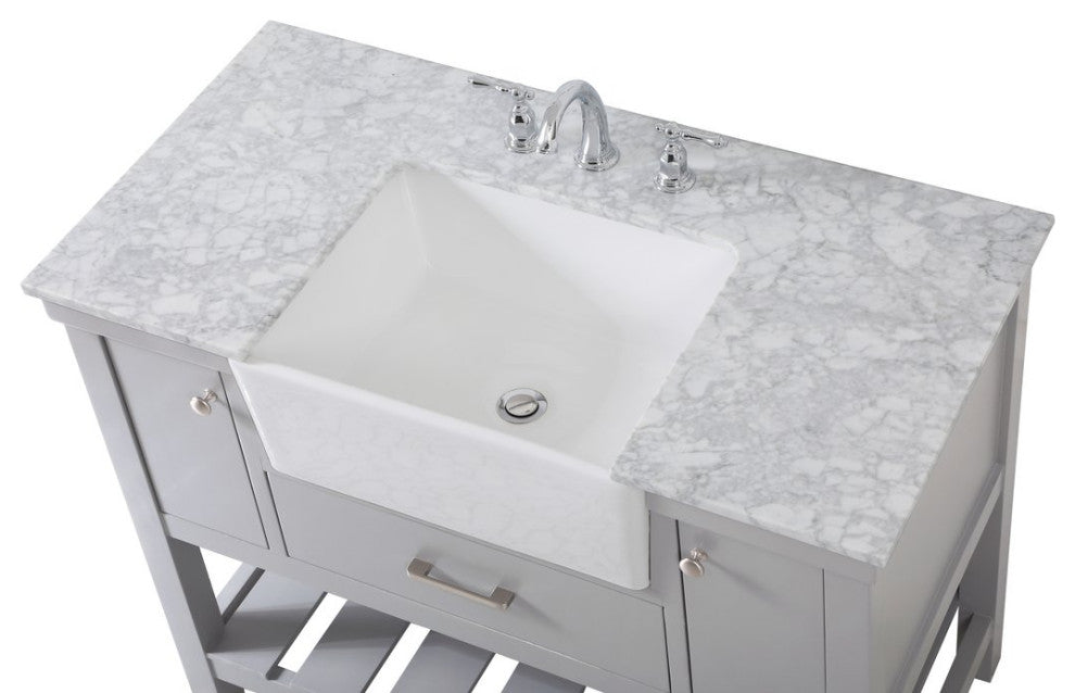 Home Living 22" Farmhouse Grey-Light Bathroom Vanity