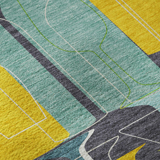 Addison Premium Washable Mayfield AMF168 blue 8' x 10' Rug