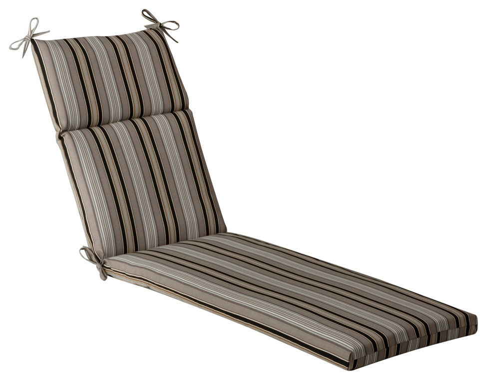 Getaway Stripe Black Chaise Lounge Cushion