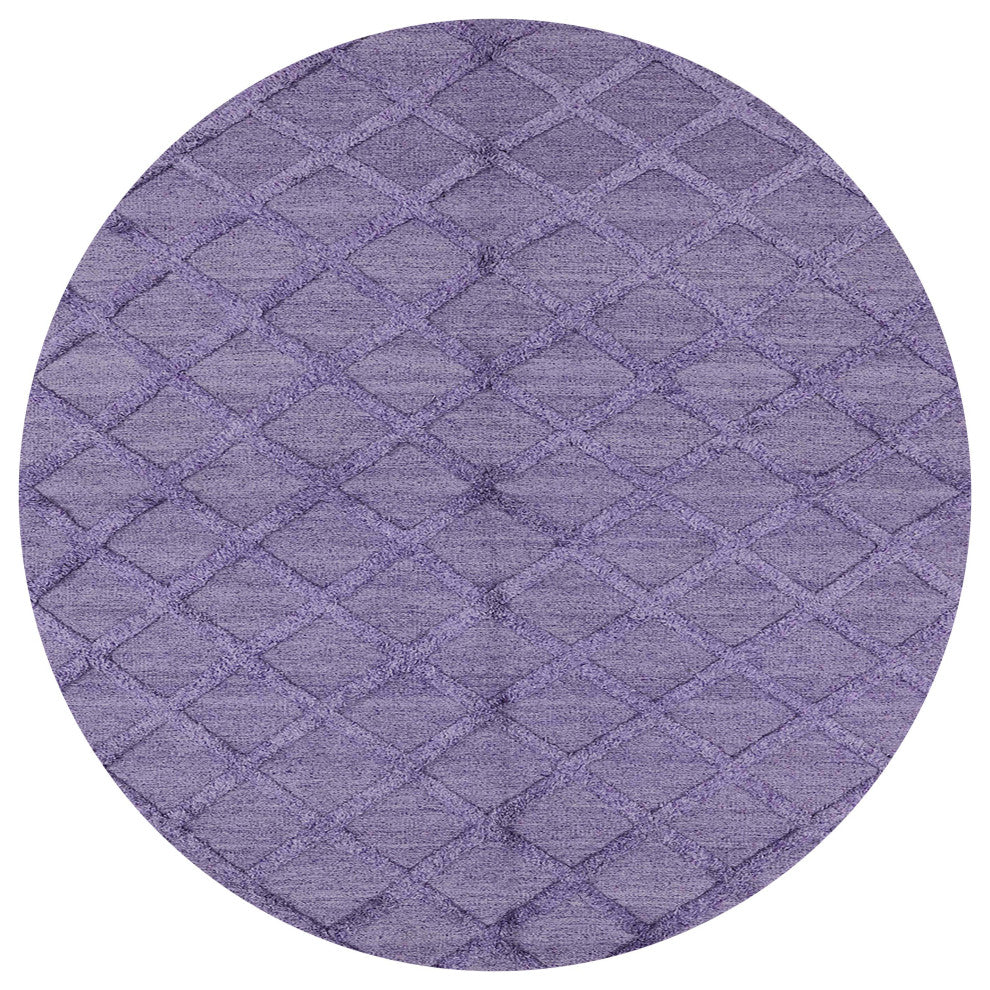 Ahgly Company Indoor Round Mid-Century Modern Area Rugs, 7' Round