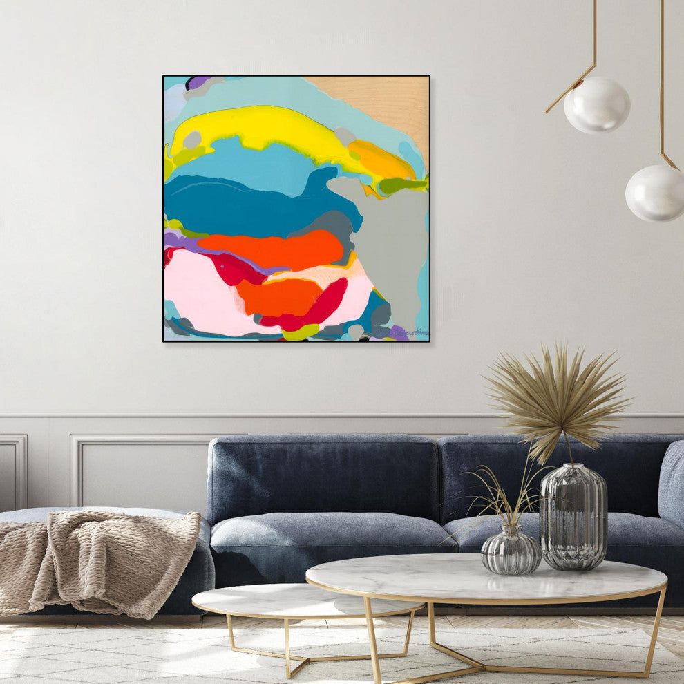 "Free Falling" Framed Canvas by Giant Art 30"x30"