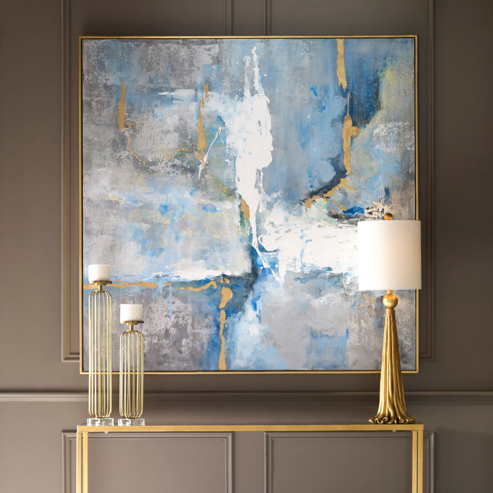Uttermost 35355 Meditation 61 Inch x 61 Inch Framed Abstract - Abstract Blues /