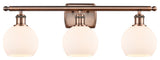 Innovations 516-3W-AC-G121-6 3 Light Bath Vanity Light, Antique Copper