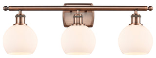 Innovations 516-3W-AC-G121-6 3 Light Bath Vanity Light, Antique Copper
