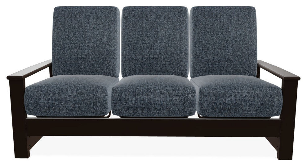 Leeward Deep Seat 3-Seat Outdoor Sofa, Restore Indigo/Kona