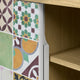 Dann Sideboard Patchwork Contemporary Oak, Oak Legs