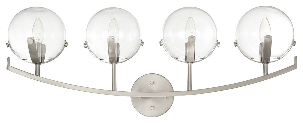 Spyglass 4 Light Bath, Satin Platinum