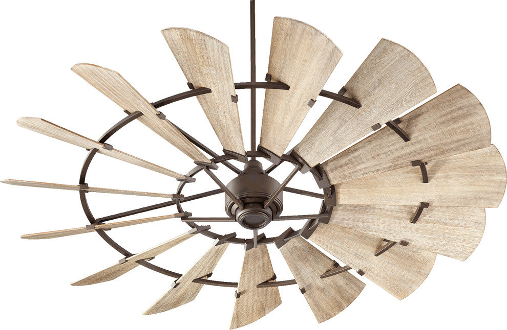 Windmill Transitional Ceiling Fan, Oiled Bronze