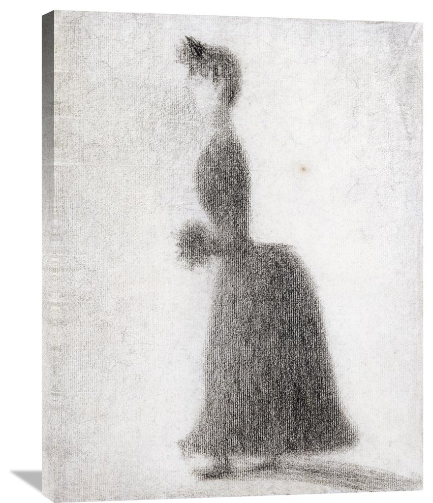"La Promeneuse Au Manchon" Artwork, 28" x 36"