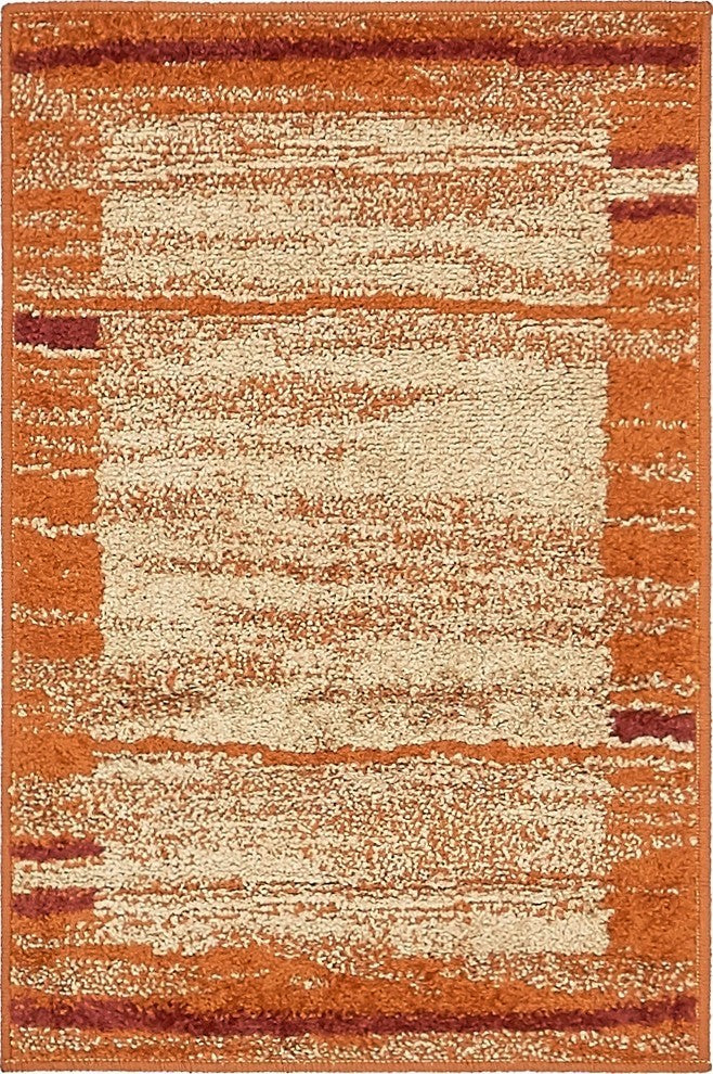 Unique Loom Terracotta Autumn Foilage 2'x3' Area Rug